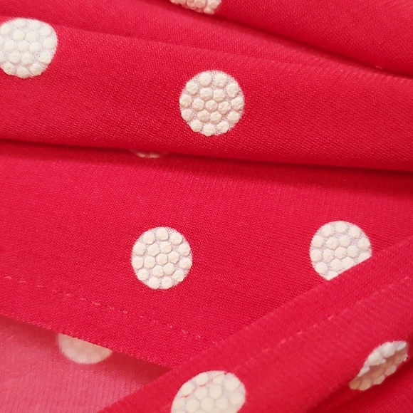 Robbie Bee Red Polka-dot Faux Wrap Dress - Picture 9 of 9